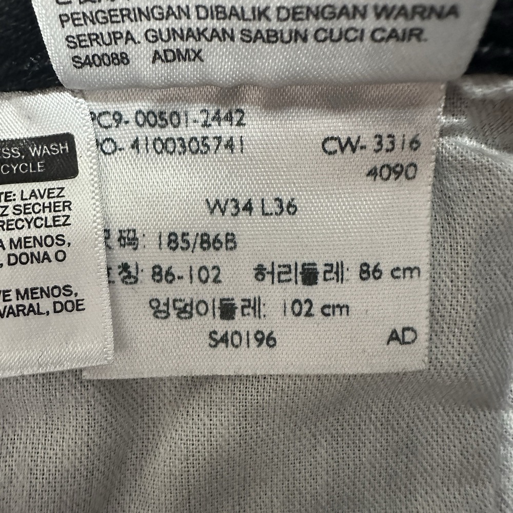 Levi's 501 Original Straight Fit Button Fly Black Jeans Mens Size 34x36 Classic - Picture 8 of 8